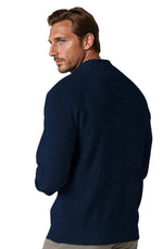 Men's Half-Zip Sweater with Collar – Royal Blue