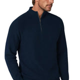 Men's Half-Zip Sweater with Collar – Royal Blue