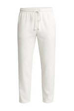Men's Pants with Drawstring - White