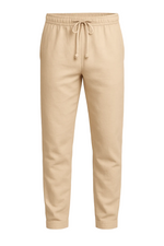 Men's Pants with Drawstring - Beige