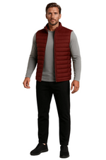 Premium Men's Brick-Colored Down Vest