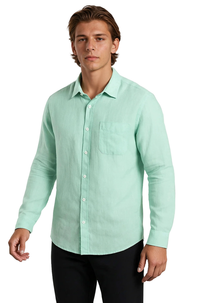 Monaco Linen Shirt – Mint