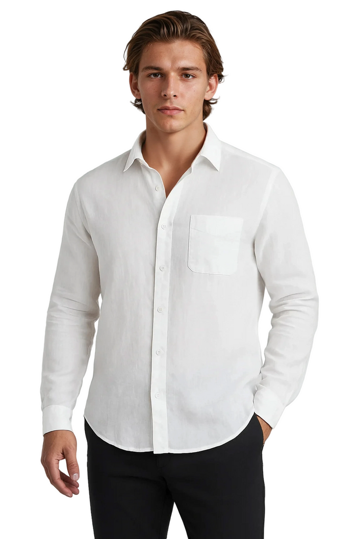 Monaco Linen Shirt – White