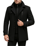Double Collar Wool Coat