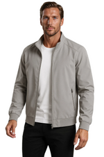 Classic Gray Bomber Jacket