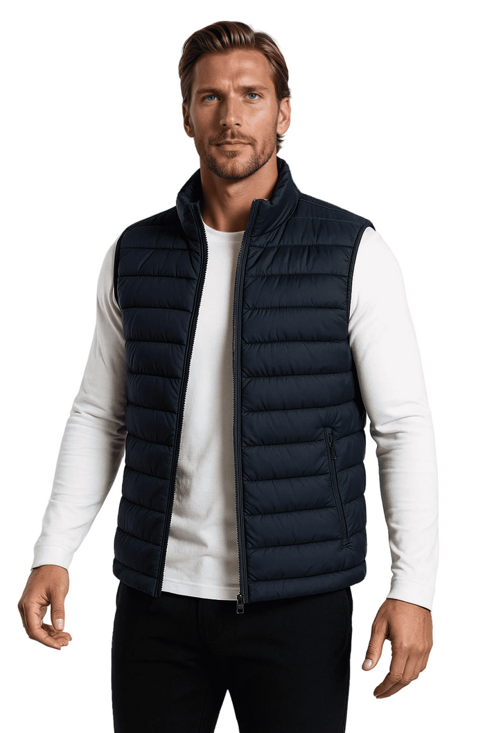 Premium Men's Navy Down Vest