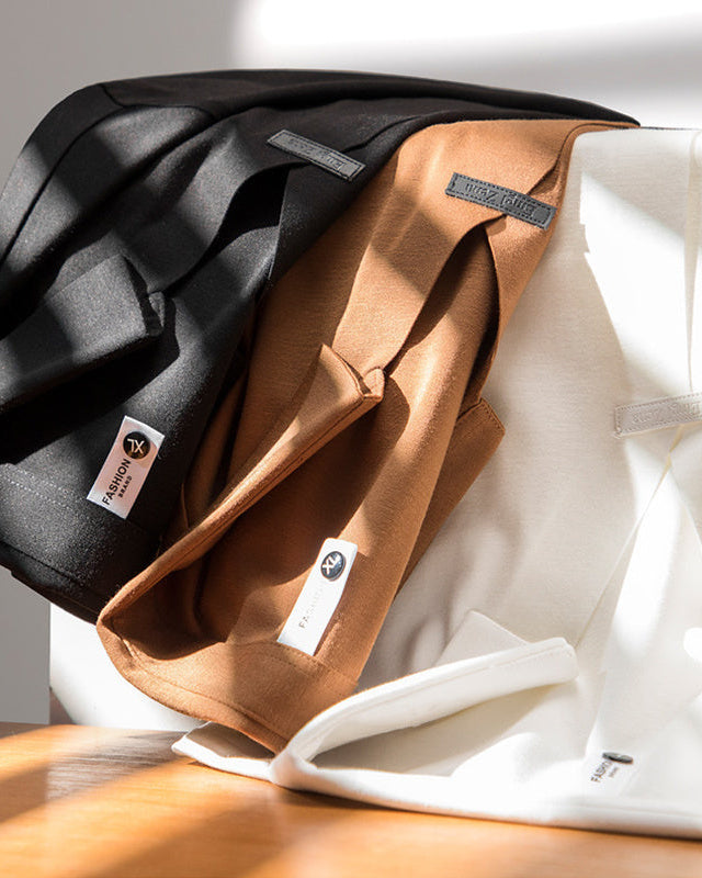 Men's Polo Shirt, White and Brown