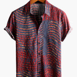 Striped Print Short-Sleeve Shirt
