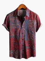 Striped Print Short-Sleeve Shirt