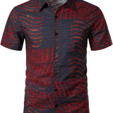 Striped Print Short-Sleeve Shirt