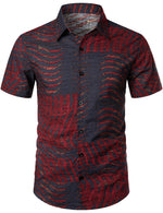 Striped Print Short-Sleeve Shirt