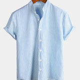 Striped Short-Sleeve Breathable Shirts