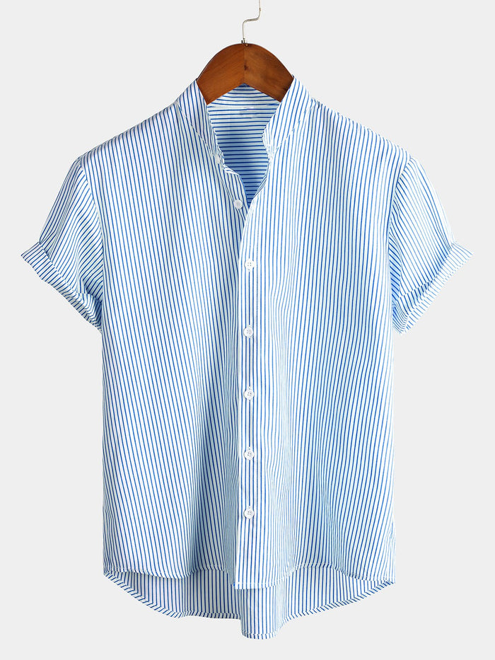 Striped Short-Sleeve Breathable Shirts