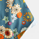 Hawaiian Short-Sleeve Floral Print Shirt