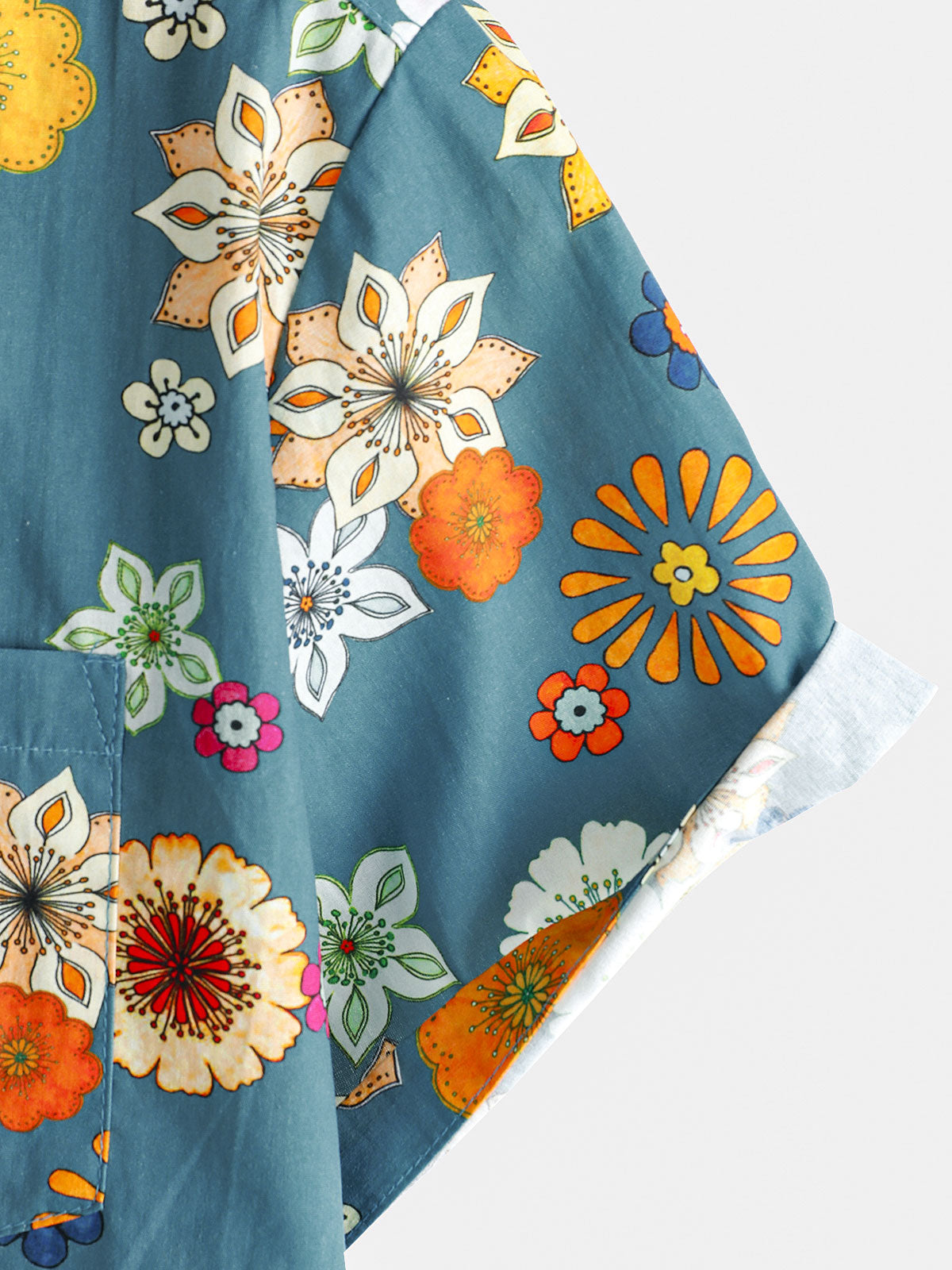 Hawaiian Short-Sleeve Floral Print Shirt
