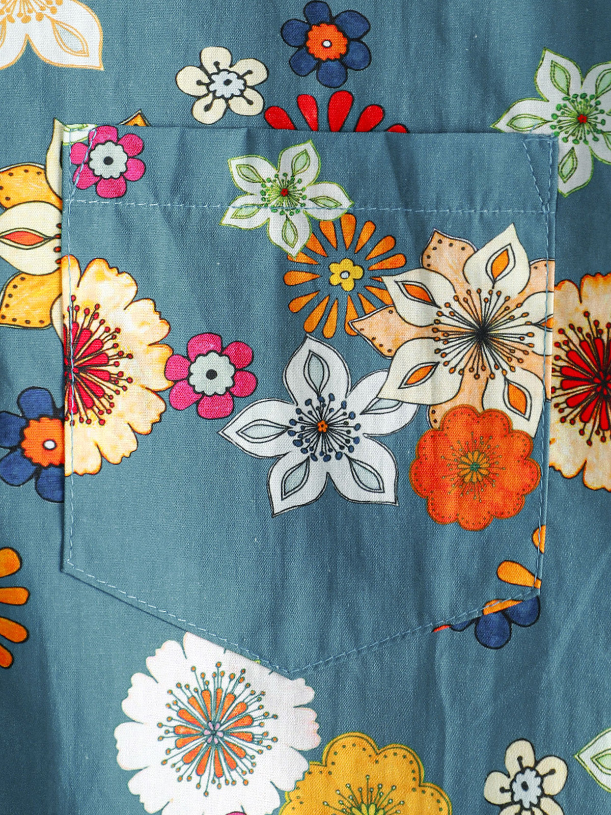 Hawaiian Short-Sleeve Floral Print Shirt
