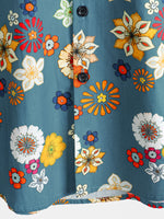 Hawaiian Short-Sleeve Floral Print Shirt
