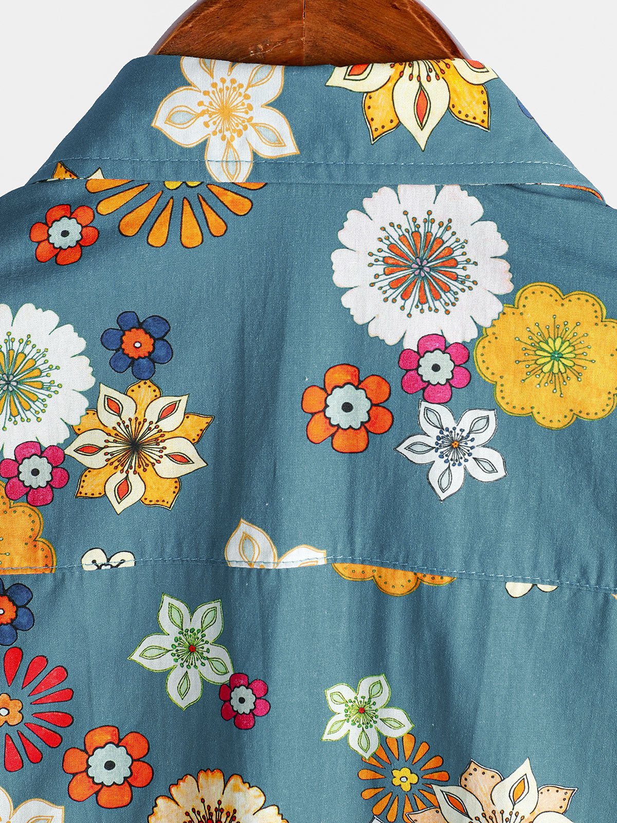 Hawaiian Short-Sleeve Floral Print Shirt