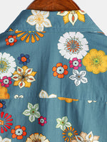 Hawaiian Short-Sleeve Floral Print Shirt