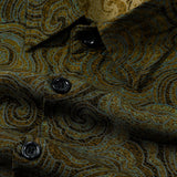 Brown Casual Vacation Button-Up Short Sleeve Shirt