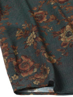 Vintage Floral Print Short Sleeve Shirt with Pocket