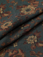 Vintage Floral Print Short Sleeve Shirt with Pocket