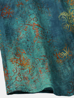 Hawaiian Short-Sleeve Tropical Blue Vacation Shirt