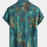 Hawaiian Short-Sleeve Tropical Blue Vacation Shirt
