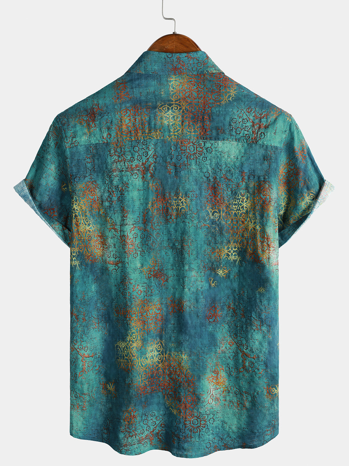 Hawaiian Short-Sleeve Tropical Blue Vacation Shirt