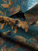Vintage Green Hawaiian Short Sleeve Shirt
