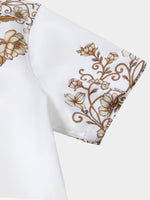 Hawaiian Floral Print Button Casual Collar Short Sleeve Shirt