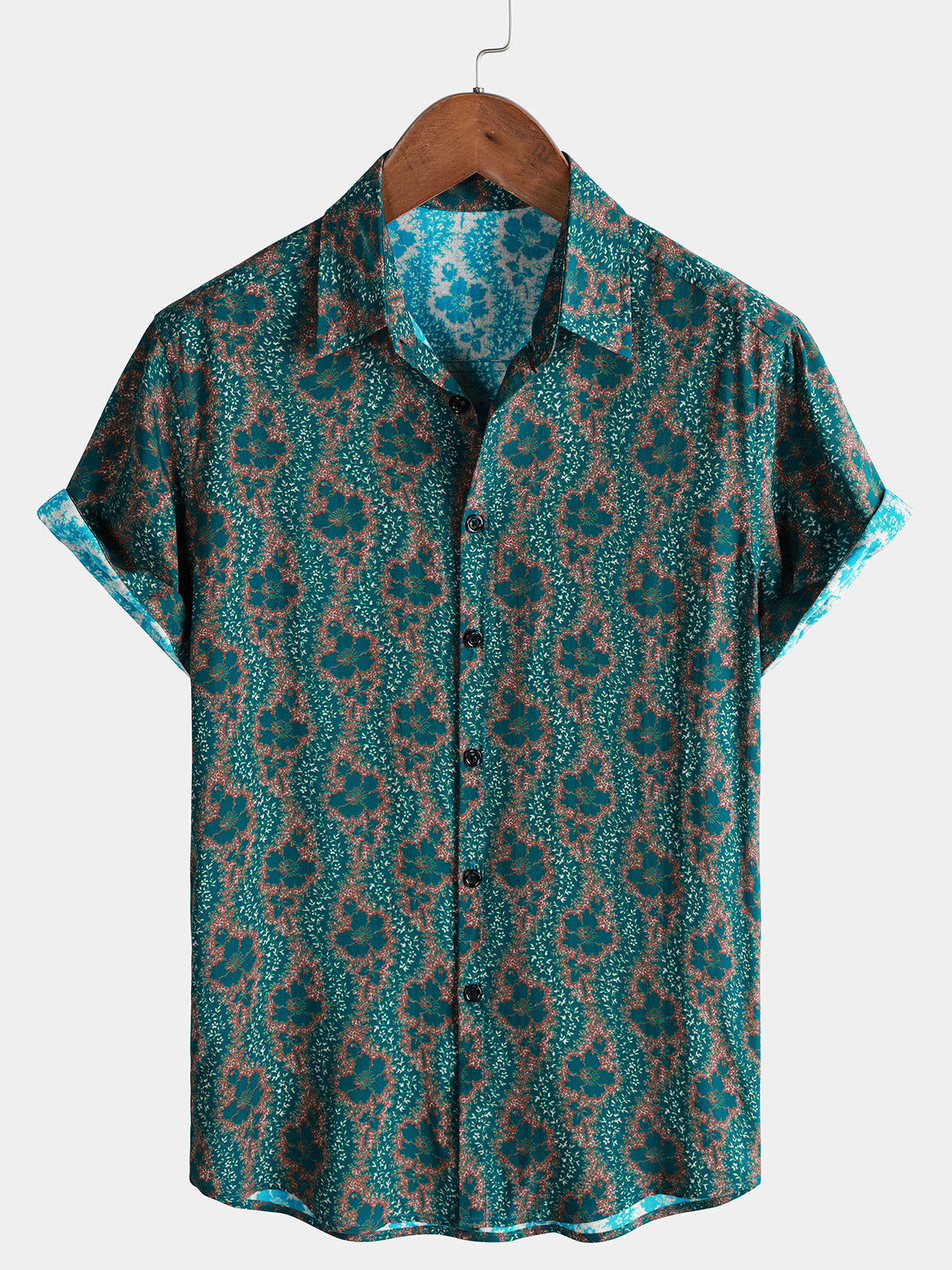 Green Vintage Floral Shirt