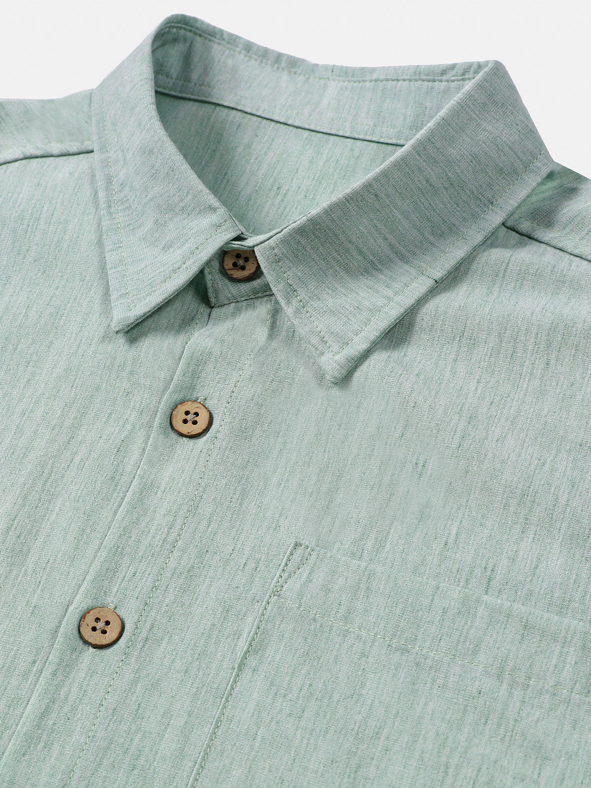 Comfort Sport Solid Green Short Sleeve Shirt