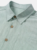 Comfort Sport Solid Green Short Sleeve Shirt