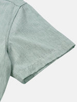 Comfort Sport Solid Green Short Sleeve Shirt
