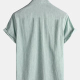 Comfort Sport Solid Green Short Sleeve Shirt