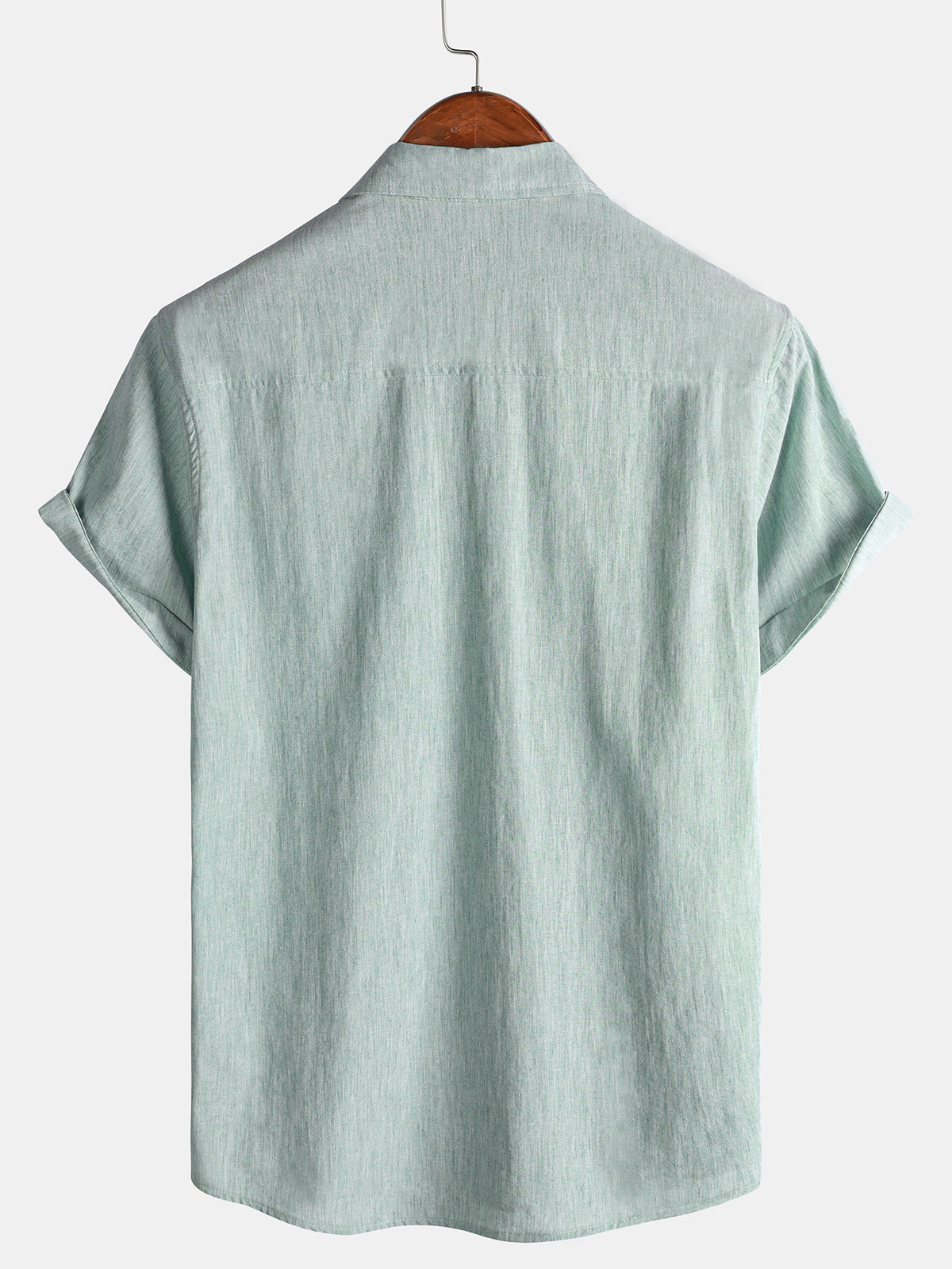 Comfort Sport Solid Green Short Sleeve Shirt