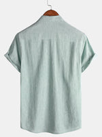 Comfort Sport Solid Green Short Sleeve Shirt