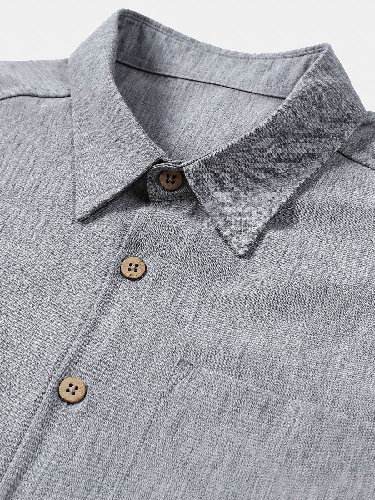 Comfort Sport Casual Solid Grey Short Sleeve Shirt