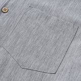 Comfort Sport Casual Solid Grey Short Sleeve Shirt