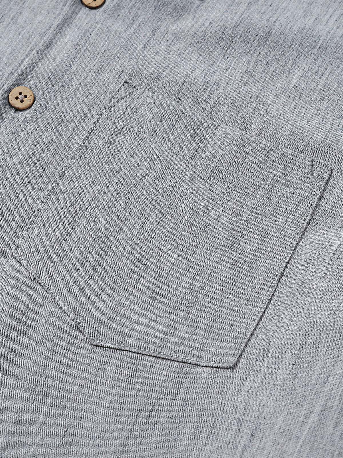 Comfort Sport Casual Solid Grey Short Sleeve Shirt
