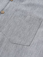 Comfort Sport Casual Solid Grey Short Sleeve Shirt