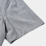 Comfort Sport Casual Solid Grey Short Sleeve Shirt