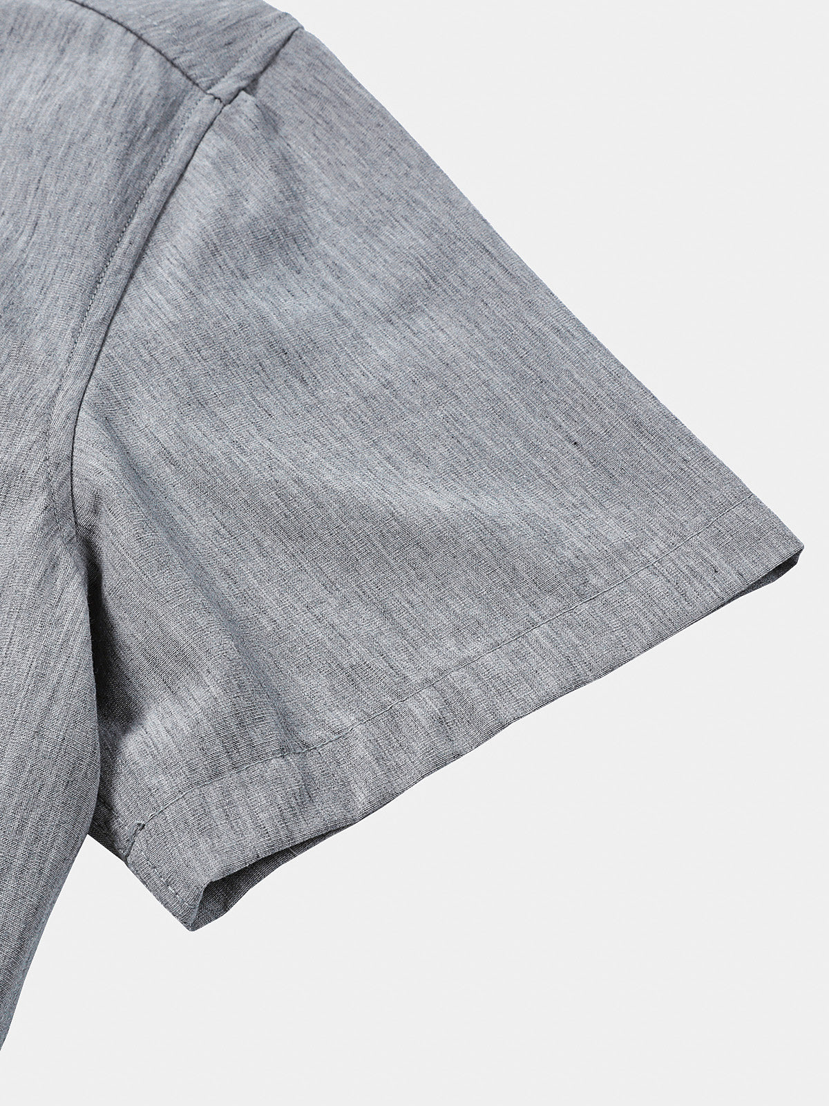 Comfort Sport Casual Solid Grey Short Sleeve Shirt