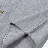 Comfort Sport Casual Solid Grey Short Sleeve Shirt