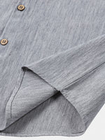 Comfort Sport Casual Solid Grey Short Sleeve Shirt