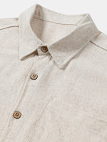 Comfort Sport Solid Beige Short Sleeve Shirt