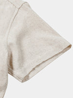 Comfort Sport Solid Beige Short Sleeve Shirt