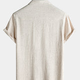 Comfort Sport Solid Beige Short Sleeve Shirt