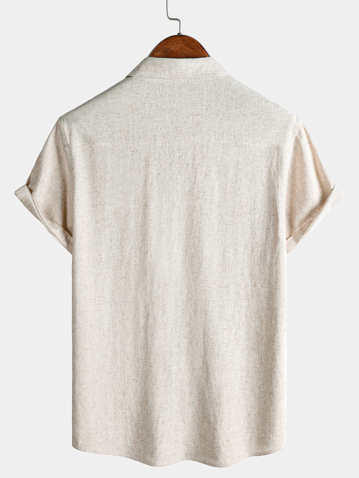 Comfort Sport Solid Beige Short Sleeve Shirt